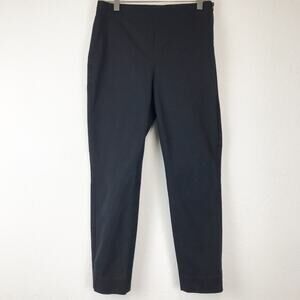 Everlane The Side-Zip Cotton Blend Cropped Black Trouser Pants Career Size 4
